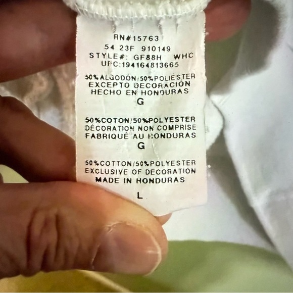 Champion Men's White crewneck sweatshirt size large cotton - Picture 6 of 6